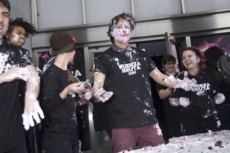 Photo Flash: FUERZA BRUTA Celebrates 2,500th Performance With Festive Food Fight Image