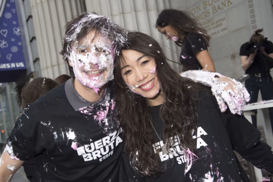 Photo Flash: FUERZA BRUTA Celebrates 2,500th Performance With Festive Food Fight Image