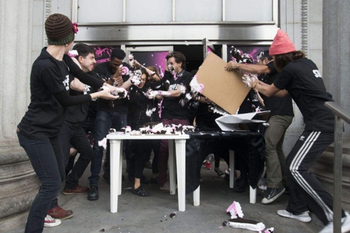 Photo Flash: FUERZA BRUTA Celebrates 2,500th Performance With Festive Food Fight Photo Flash: FUERZA BRUTA Celebrates 2,500th Performance With Festive Food Fight Image