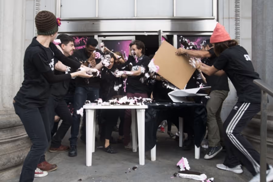 Photo Flash: FUERZA BRUTA Celebrates 2,500th Performance With Festive Food Fight Image