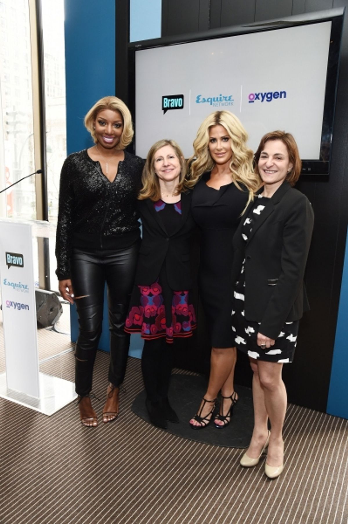 Frances Berwick, President, Lifestyle Networks, NBCUniversal Cable Entertainment, NeNe Leakes, Star of  Bravo''s upcoming series ''NeNe and Kim: Road to Riches'', Kim Zolciak Biermann, Star of Bravo''s upcoming series ''NeNe and Kim: Road to Riches'', Sha at 