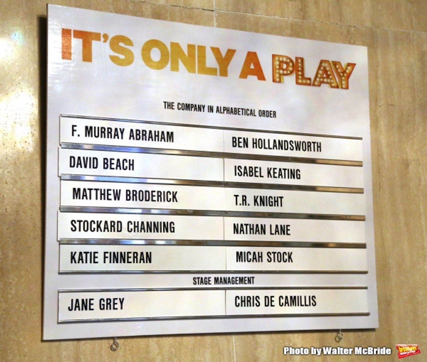 Photo Coverage: IT'S ONLY A PLAY Takes Bows with New Cast Members Nathan Lane and T.R. Knight!  Image