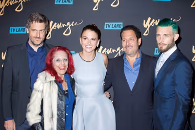 Keith Cox, Patricia Field, Sutton Foster, Darren Star, Nico Tortorella Photo