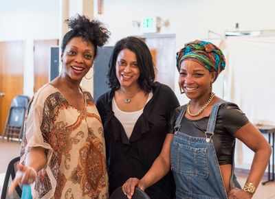 Cast members Shanesia Davis, Cynda Williams and J. Nicole Brooks Photo