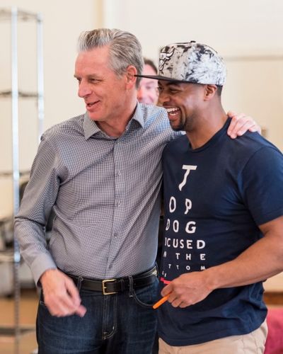 CTG Artistic Director Michael Ritchie and cast member Kamal Angelo Bolden Photo