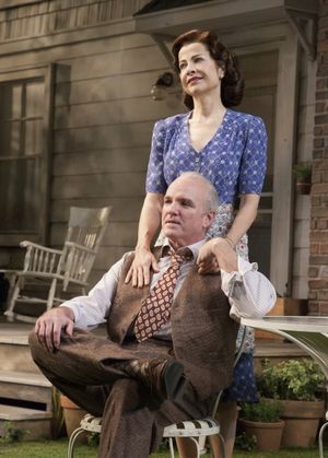 Josie de Guzman as Kate Keller and James Black as Joe Keller @ BroadwayWorld Josie de Guzman as Kate Keller and James Black as Joe Keller Photo