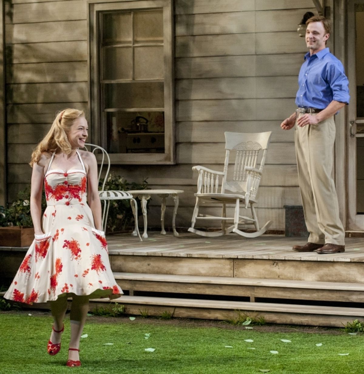 Elizabeth Bunch as Ann Deever and Jay Sullivan as Chris Keller at 