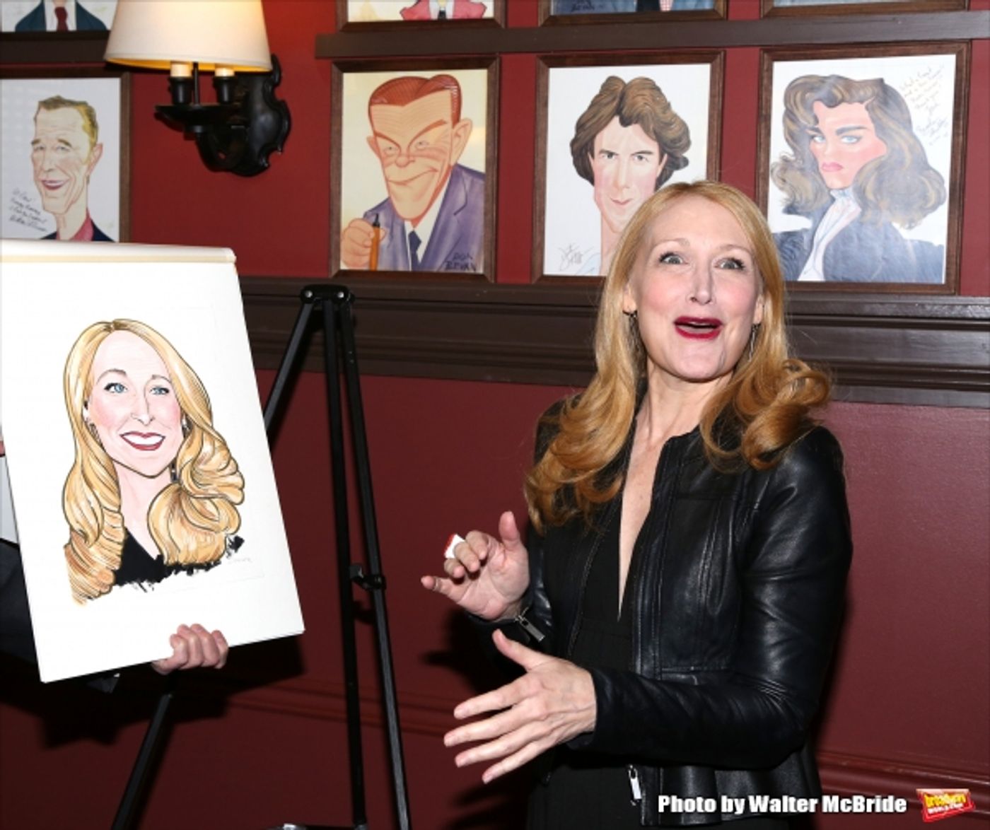 Photo Coverage: THE ELEPHANT MAN's Patricia Clarkson & Alessandro Nivola Get Caricatures at Sardi's!  Image