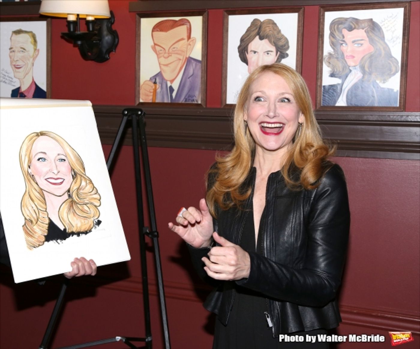Photo Coverage: THE ELEPHANT MAN's Patricia Clarkson & Alessandro Nivola Get Caricatures at Sardi's!  Image