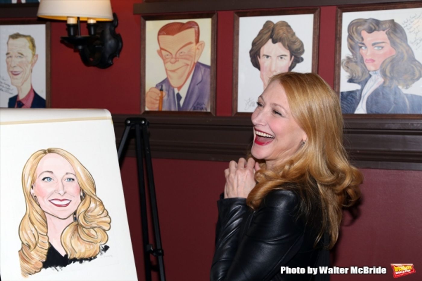 Photo Coverage: THE ELEPHANT MAN's Patricia Clarkson & Alessandro Nivola Get Caricatures at Sardi's!  Image