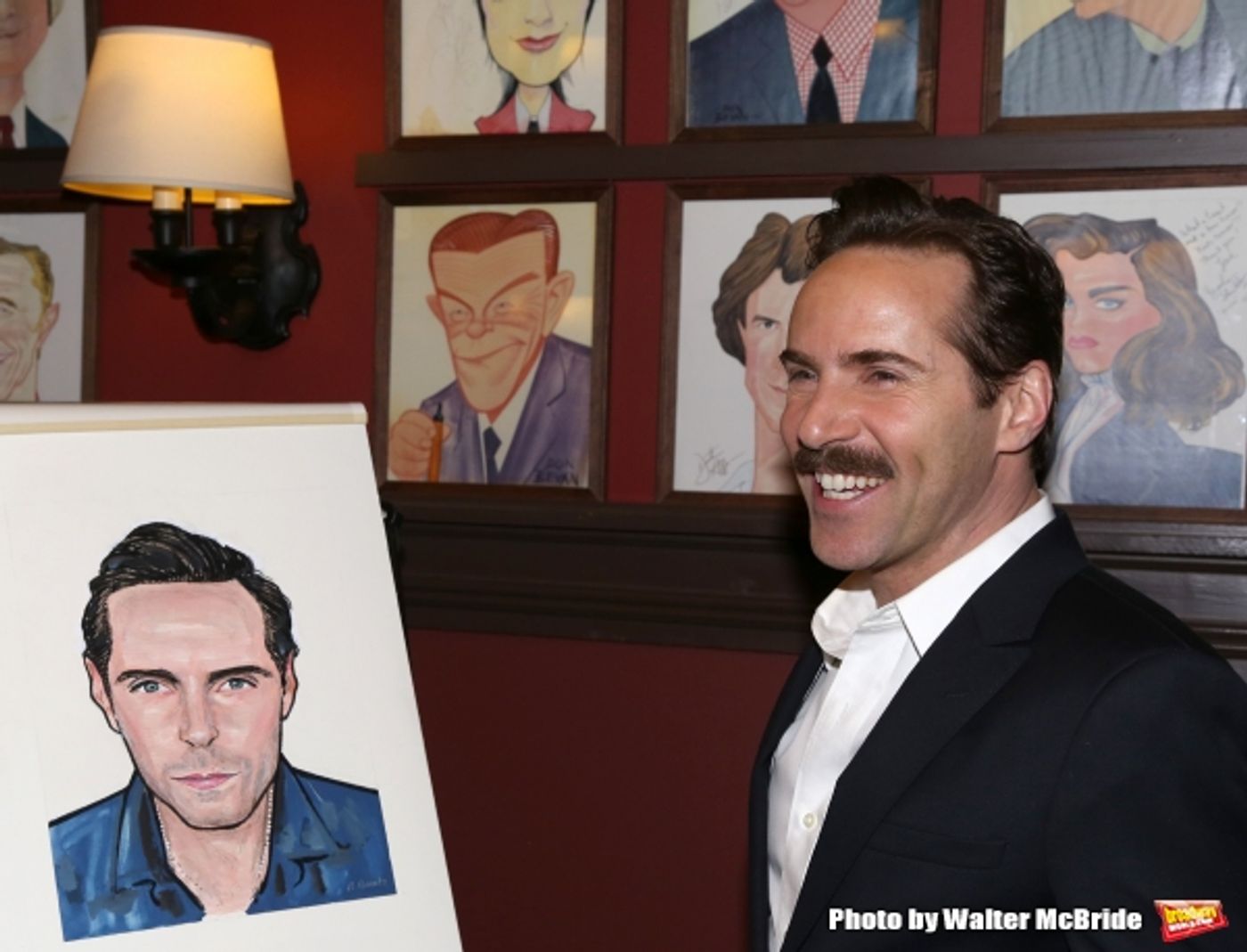 Photo Coverage: THE ELEPHANT MAN's Patricia Clarkson & Alessandro Nivola Get Caricatures at Sardi's!  Image