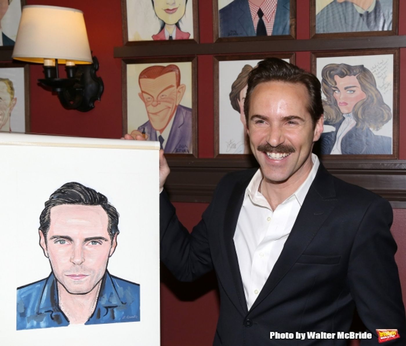 Photo Coverage: THE ELEPHANT MAN's Patricia Clarkson & Alessandro Nivola Get Caricatures at Sardi's!  Image