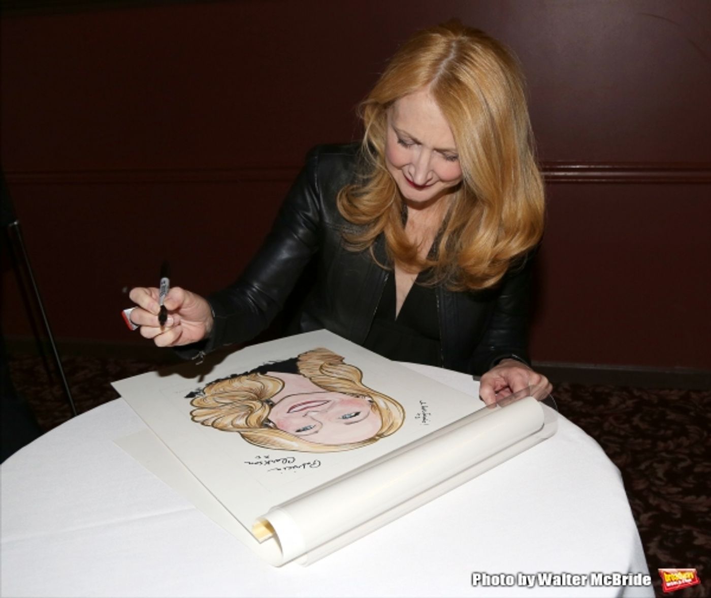 Photo Coverage: THE ELEPHANT MAN's Patricia Clarkson & Alessandro Nivola Get Caricatures at Sardi's!  Image