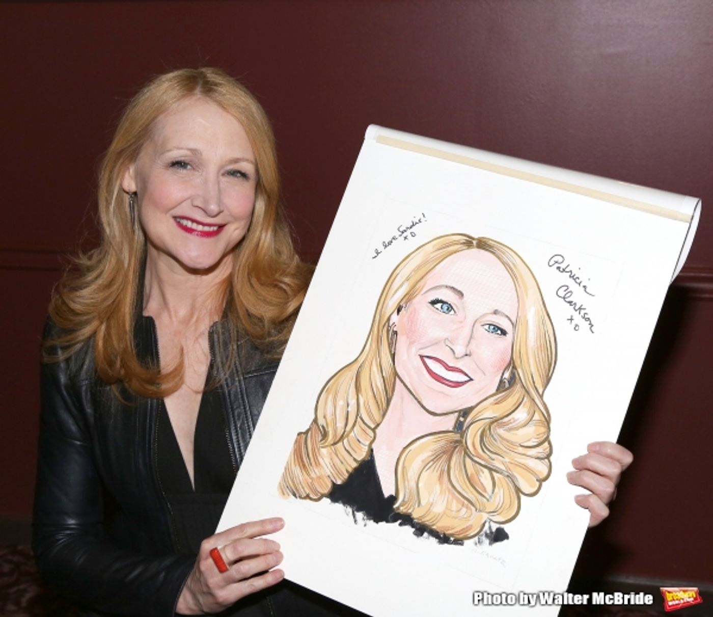 Photo Coverage: THE ELEPHANT MAN's Patricia Clarkson & Alessandro Nivola Get Caricatures at Sardi's!  Image