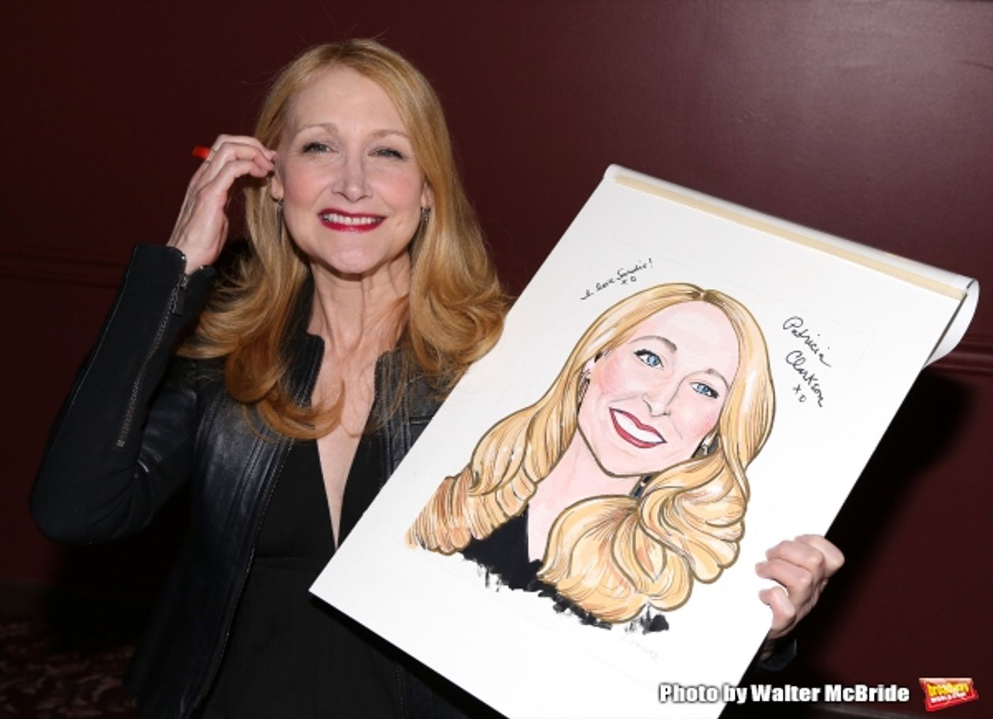 Photo Coverage: THE ELEPHANT MAN's Patricia Clarkson & Alessandro Nivola Get Caricatures at Sardi's!  Image