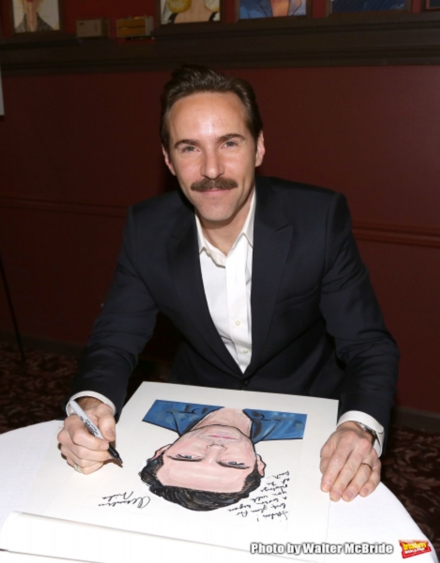 Photo Coverage: THE ELEPHANT MAN's Patricia Clarkson & Alessandro Nivola Get Caricatures at Sardi's!  Image