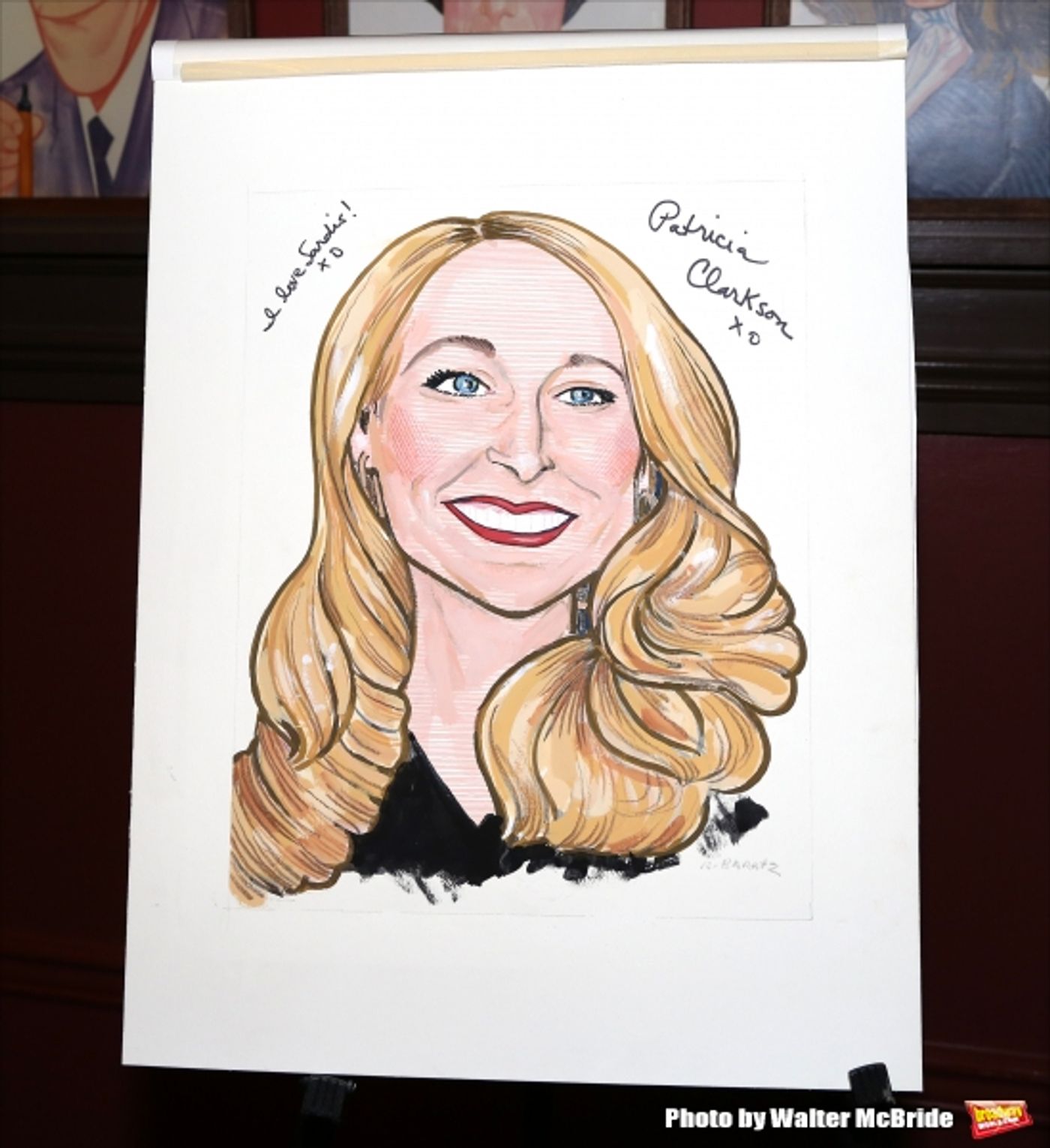 Photo Coverage: THE ELEPHANT MAN's Patricia Clarkson & Alessandro Nivola Get Caricatures at Sardi's!  Image