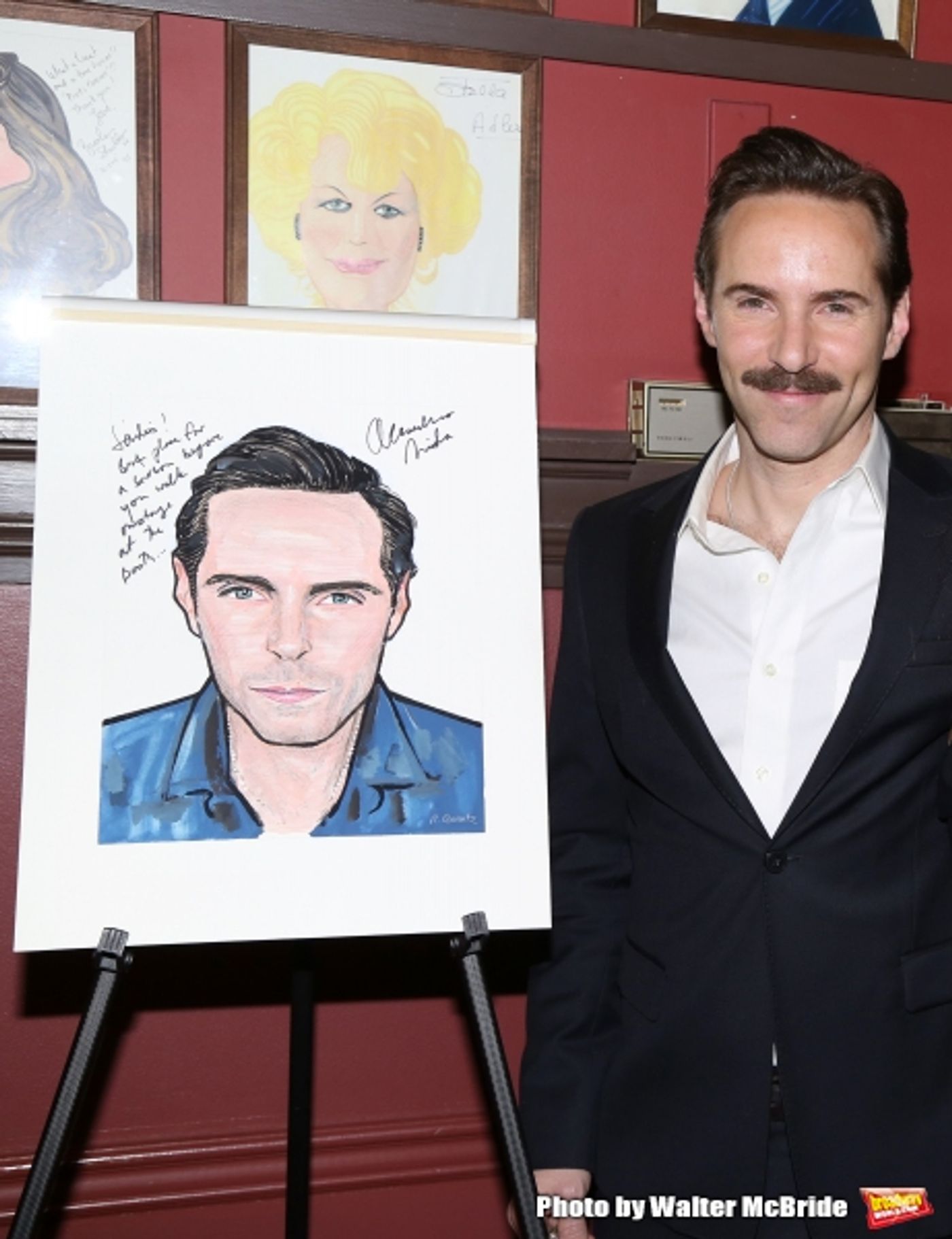 Photo Coverage: THE ELEPHANT MAN's Patricia Clarkson & Alessandro Nivola Get Caricatures at Sardi's!  Image