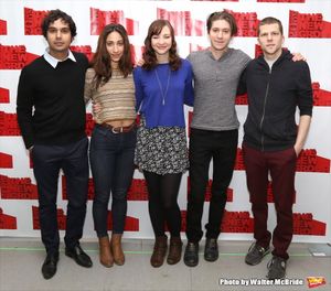 Kunal Nayyar, Annapurna Sriram, Erin Darke, Michael Zegen and playwright Jesse Eisenberg @ BroadwayWorld Kunal Nayyar, Annapurna Sriram, Erin Darke, Michael Zegen and playwright Jesse Eisenb Photo