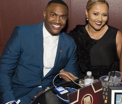 Jonathan and Christina Nelson attend the eOne Music post-Stellar Awards Celebration. Photo