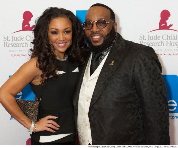 Artists Chante Moore and Marvin Sapp attend the eOne Music post-Stellar Awards Celebr Photo