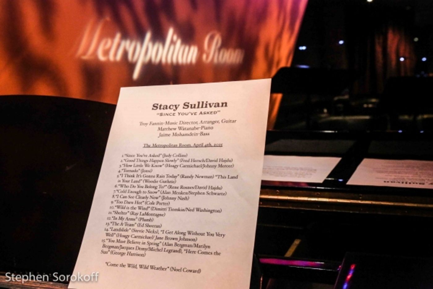 Photo Coverage: Stacy Sullivan Brings SINCE YOU'VE ASKED to The Metropolitan Room Photo Coverage: Stacy Sullivan Brings SINCE YOU'VE ASKED to The Metropolitan Room Image