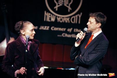 Jim Caruso with Julie Wilson as she performs at Jim Caruso''s Cast Party on October 3 Photo