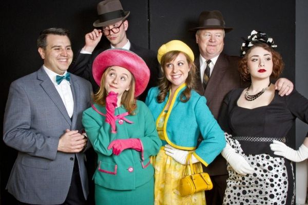 Front row: Jason Wilhoite as Commerce Twp. As Finch, Nancy Boyd of Highland as Smitty Photo