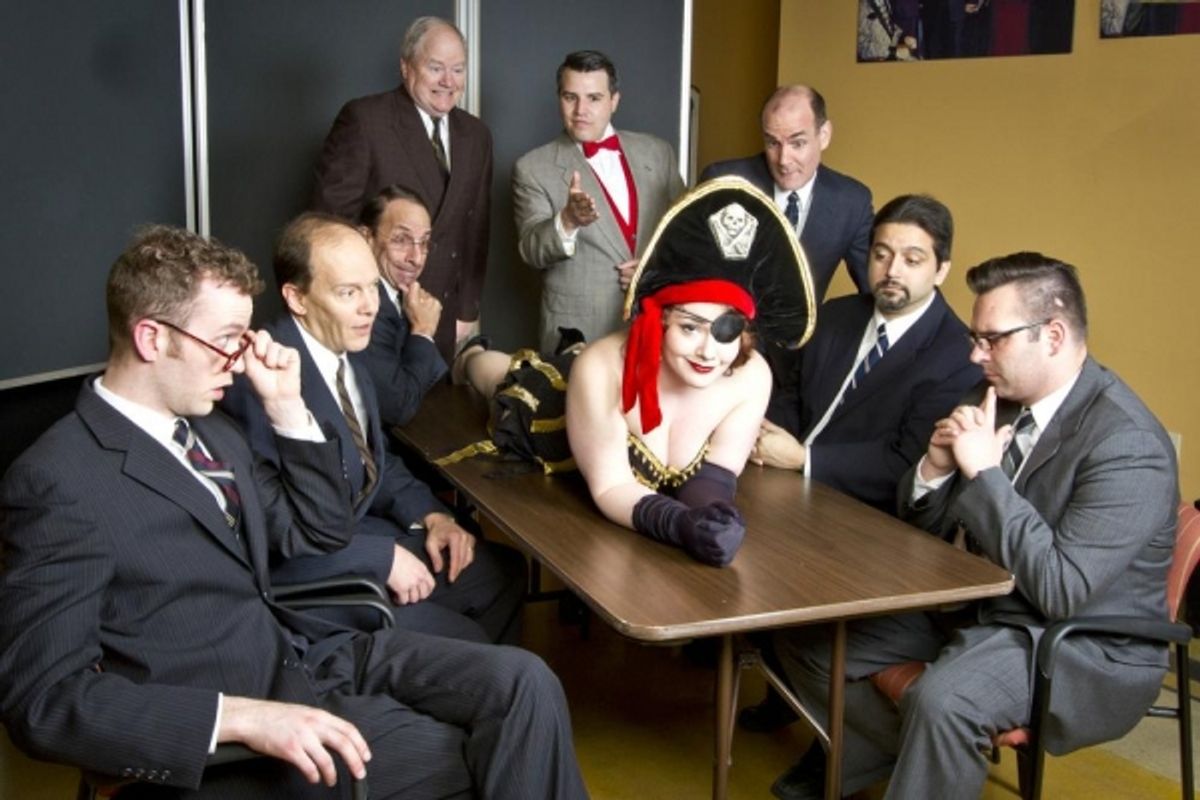 Bob Cox of Plymouth as Bud Frump, Tony Targan of West Bloomfield as Gatch;, Gary Weinstein of Farmington Hills as Mr. Peterson, Dorne LeFere of Metamora as J.B. Biggley,  Jason Wilhoite of Commerce Twp. As Finch, Barry Cutler of Ferndale as Twimble, Arman at 