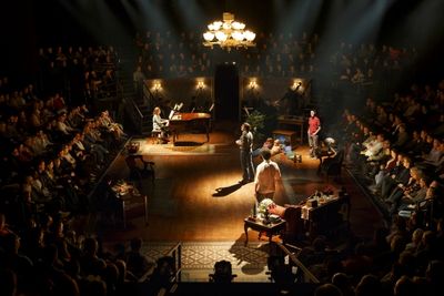 Cast of FUN HOME. Photo Credit: Joan Marcus Photo