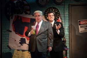 John Treacy Egan as Newt Gingrich and Kevin Zak as Kenneth Starr Photo