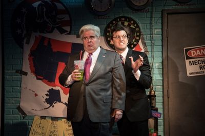 John Treacy Egan as Newt Gingrich and Kevin Zak as Kenneth Starr Photo