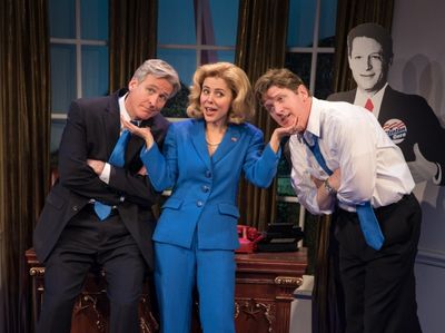 Kerry Butler) and her two loves WJ  (Tom Galantich and Billy (Duke Lafoon Photo