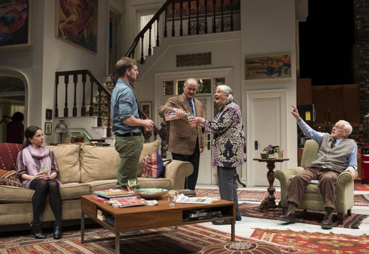 Audrey Francis (Claire), Cliff Chamberlain (Mark), and ensemble members Francis Guinan (Ian), Lois Smith (Patricia) and John Mahoney (Brian) at 