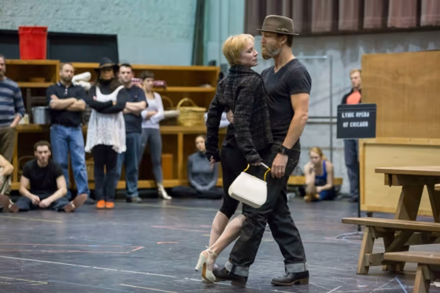 Photo Flash: In Rehearsal for Lyric Opera's CAROUSEL with Laura Osnes and Steven Pasquale! Image