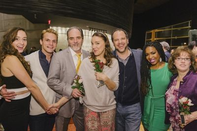 Director Aaron Posner and the company  Photo