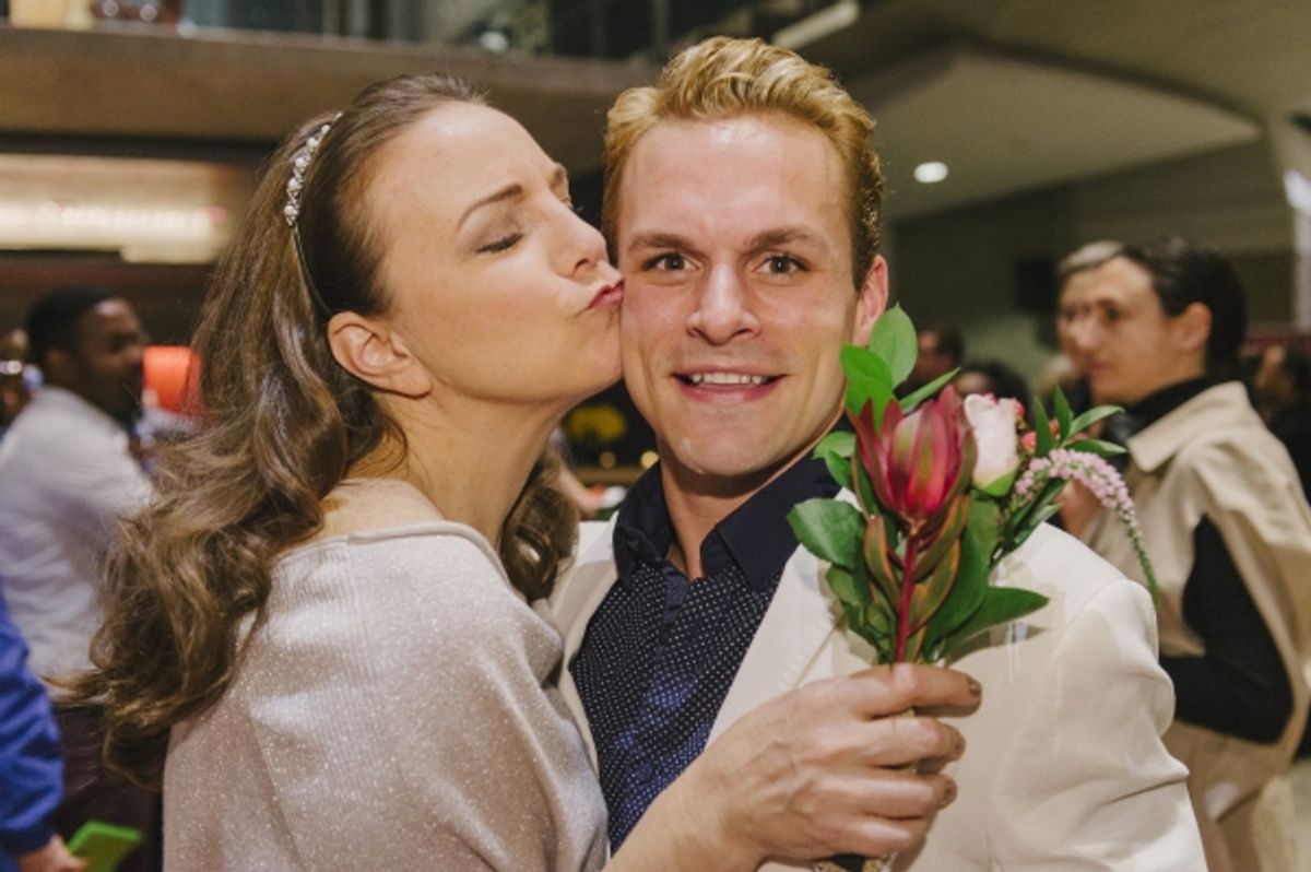 Cast members Grace Gonglewski and Jefferson Farber  at 