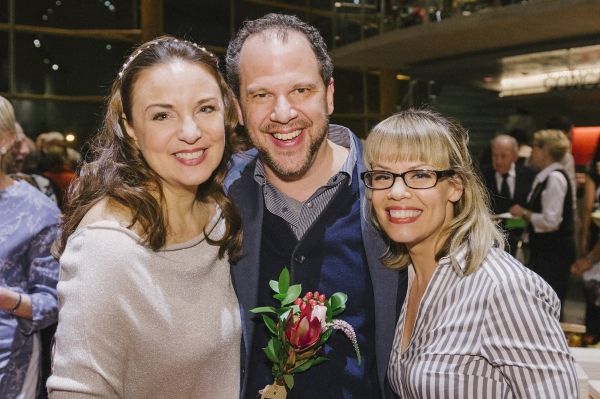 Cast member Grace Gonglewski, director Aaron Posner and his wife, Erin Weaver Photo