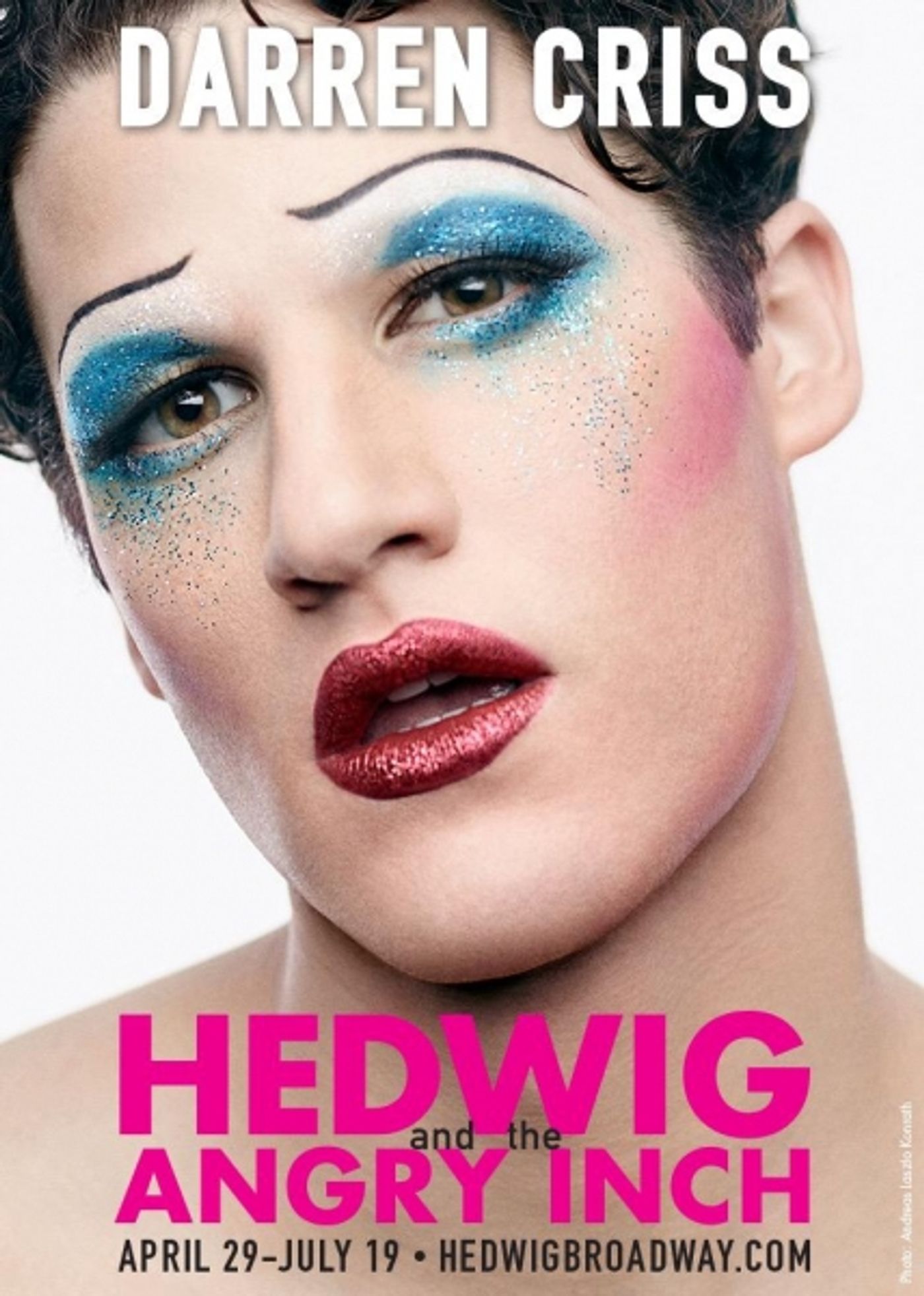 Photo Flash: Sultry Sparkle! Darren Criss Dons HEDWIG Makeup in New Poster  Image