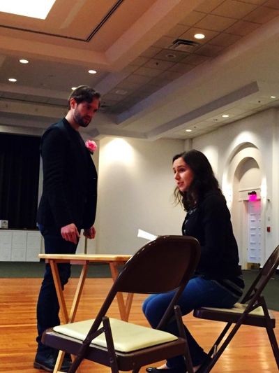 James Parenti as Algernon and Laura Hankin as Cecily Photo