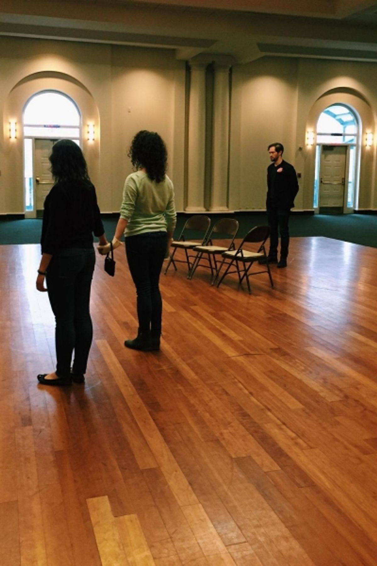 Laura Hankin as Cecily and Jane Bradley as Gwendolen  at 