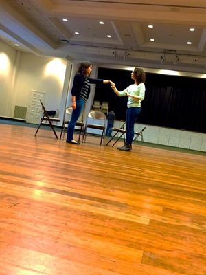 Laura Hankin as Cecily and Jane Bradley as Gwendolen  Photo