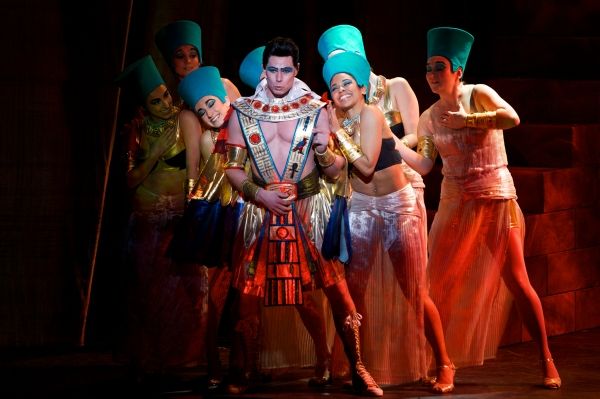 Ryan Williams as Pharaoh, and Company in ''Stone the Crows'' Photo