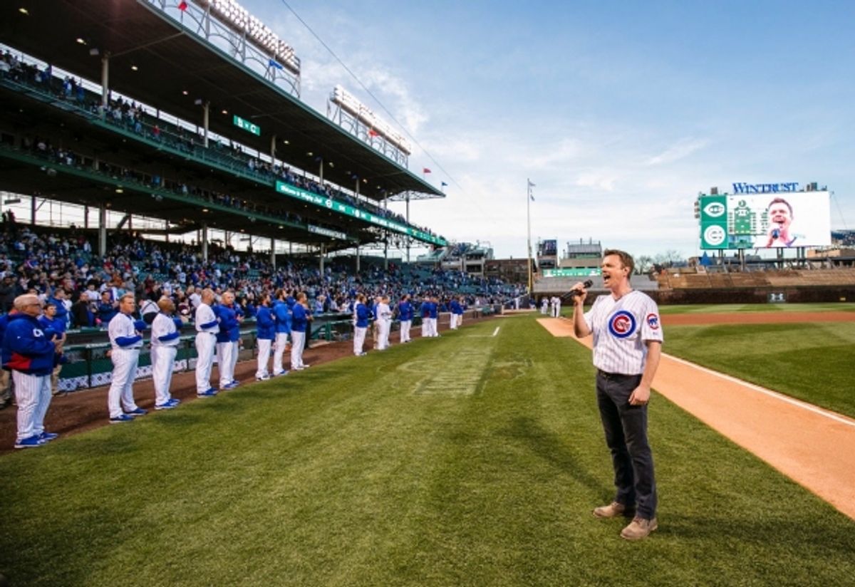 THE BOOK OF MORMON star David Larsen (Elder Price) sings the Chicago Cubs National Anthem. at 