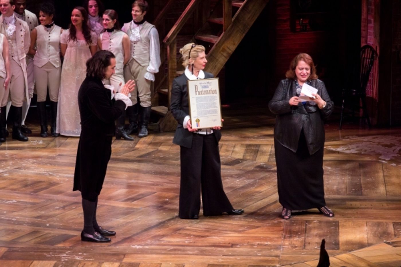 Photo Coverage: HAMILTON Cast Celebrates 40th Anniversary of A CHORUS LINE at the Public!  Image