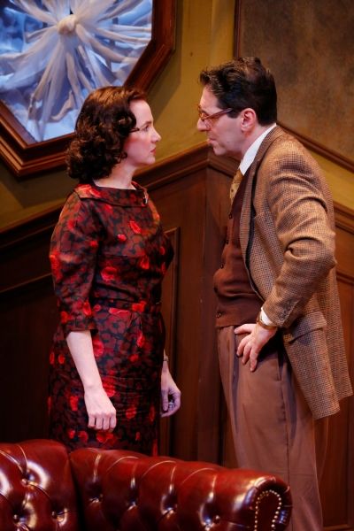 Pamela Sabaugh (Laura Warwick) and Nicholas Viselli (Michael Starkwedder) Photo