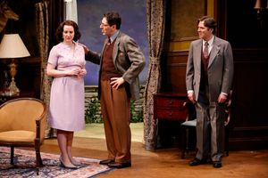 Pamela Sabaugh (Laura Warwick), Nicholas Viselli (Michael Starkwedder) and Scott Bart Photo