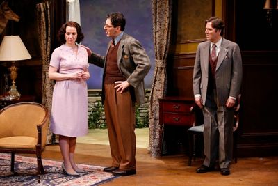 Pamela Sabaugh (Laura Warwick), Nicholas Viselli (Michael Starkwedder) and Scott Bart Photo
