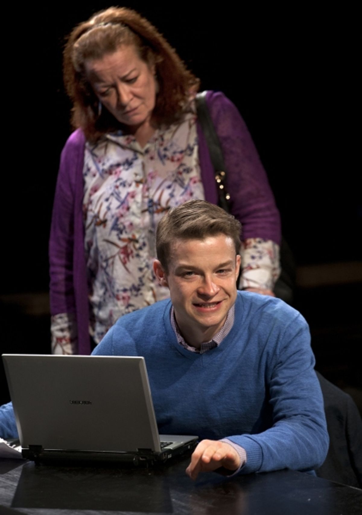 Ryan Wichert as Josh Moon and Clare Higgins as Verity Stokes at 