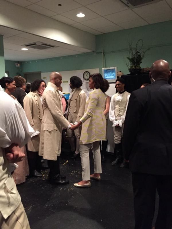 HAMILTON cast with Michelle Obama Photo